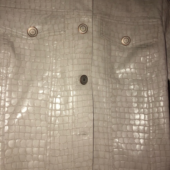 Snakeskin faux trucker jacket - Picture 5 of 6